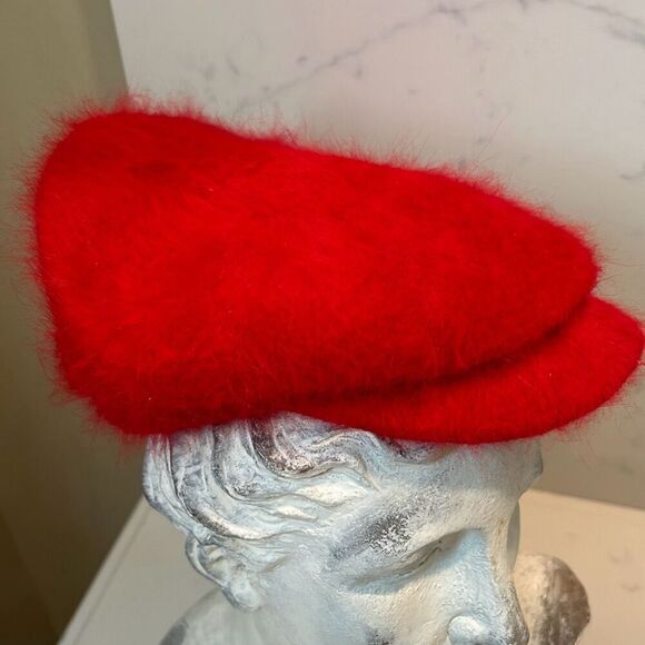 Red Fuzzy Red Wool Hat - Picture 3 of 5